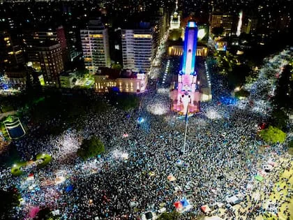 Euforia en el Obelisco.