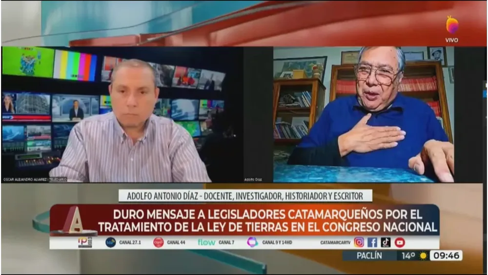Adolfo Antonio Díaz en Canal 7 TV PÚBLICA CATAMARCA.