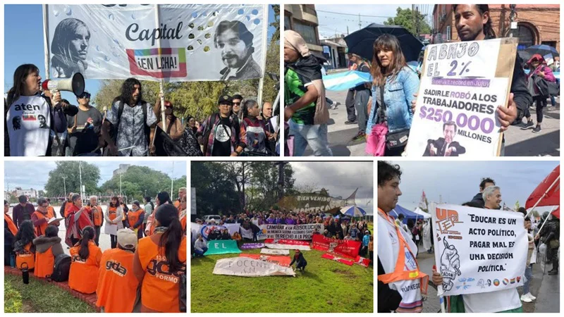 Paro docente contra el régimen libertario de Milei.
