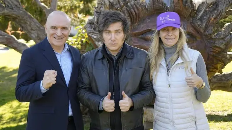 Jose Luis Espert, Javier Gerardo Milei y Karina Elizabeth Milei.