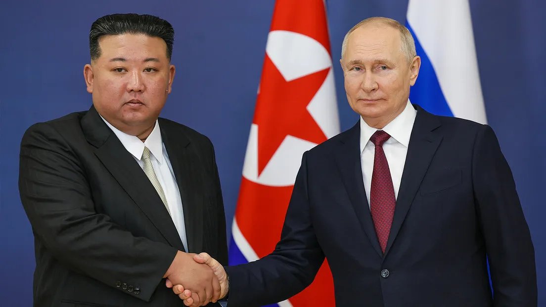 Kim Jong-un y Vladímir Vladímirovich Putin.