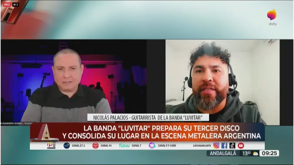 Nicolás Palacios en CANAL 7 TV PÚBLICA CATAMARCA.