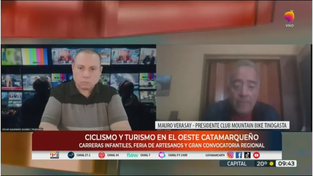 Mauro Verasay en la TV PÚBLICA CATAMARCA y RADIO PROVINCIA.