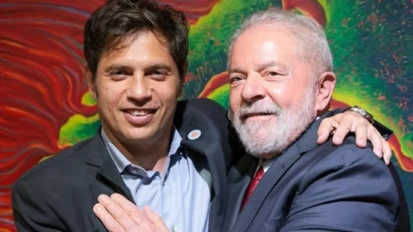 Axel Kicillof y Luiz Inácio Lula da Silva.