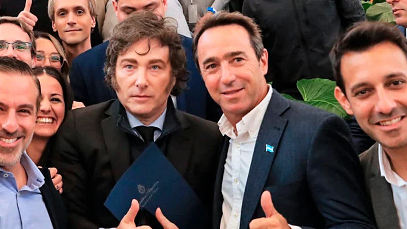 Javier Gerardo Milei y Marcos Eduardo Galperin Lebach.