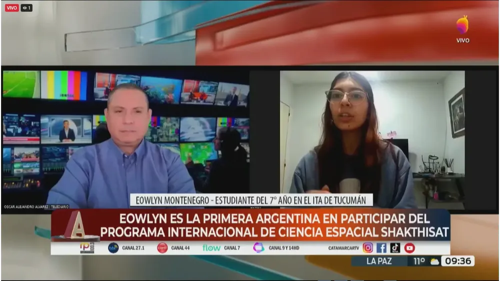 Eowlyn Montenegro en CANAL 7 TV PÚBLICA CATAMARCA.