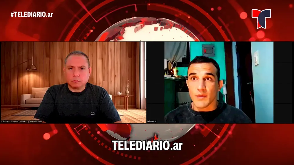 Nahuel "El Roble" Gandolfi en TELEDIARIO. 