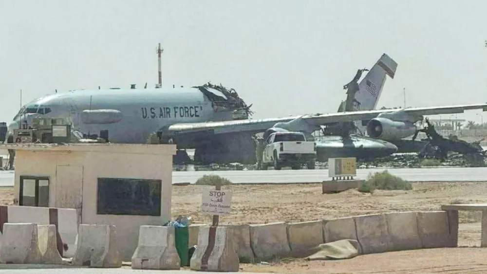 Irán destruyó "completamente" un avión de alerta temprana E-3 de EE.UU.