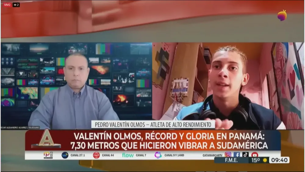 Pedro Valentín Olmos en la TV PÚBLICA CATAMARCA. 