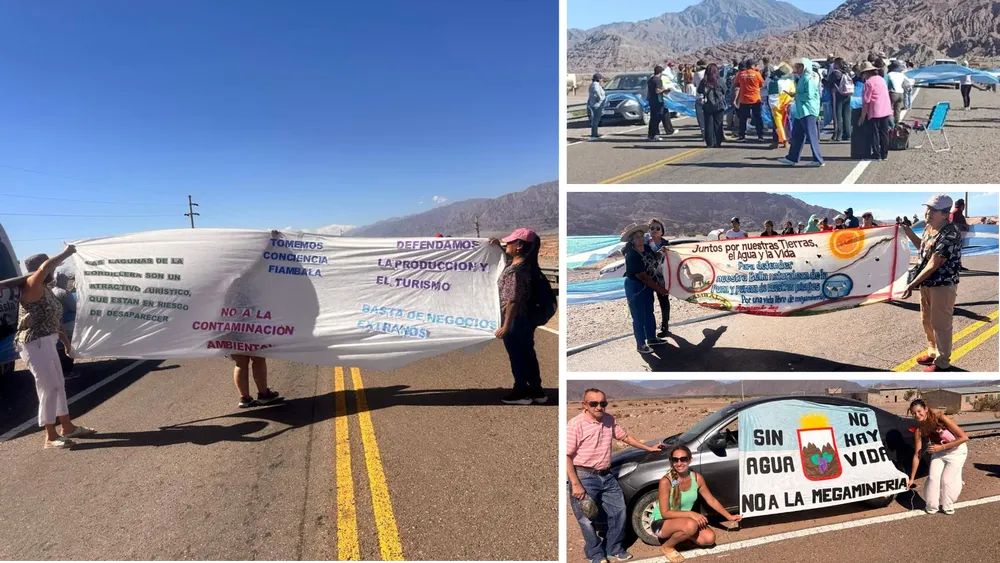 Corte de ruta Río La Troya. 