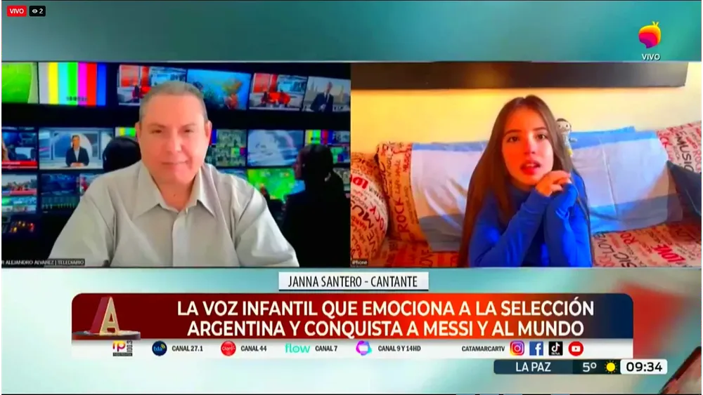 Janna Santero en la TV PÚBLICA CATAMARCA.