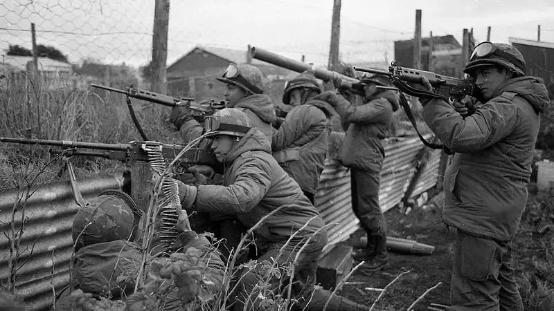 Guerra de Malvinas.