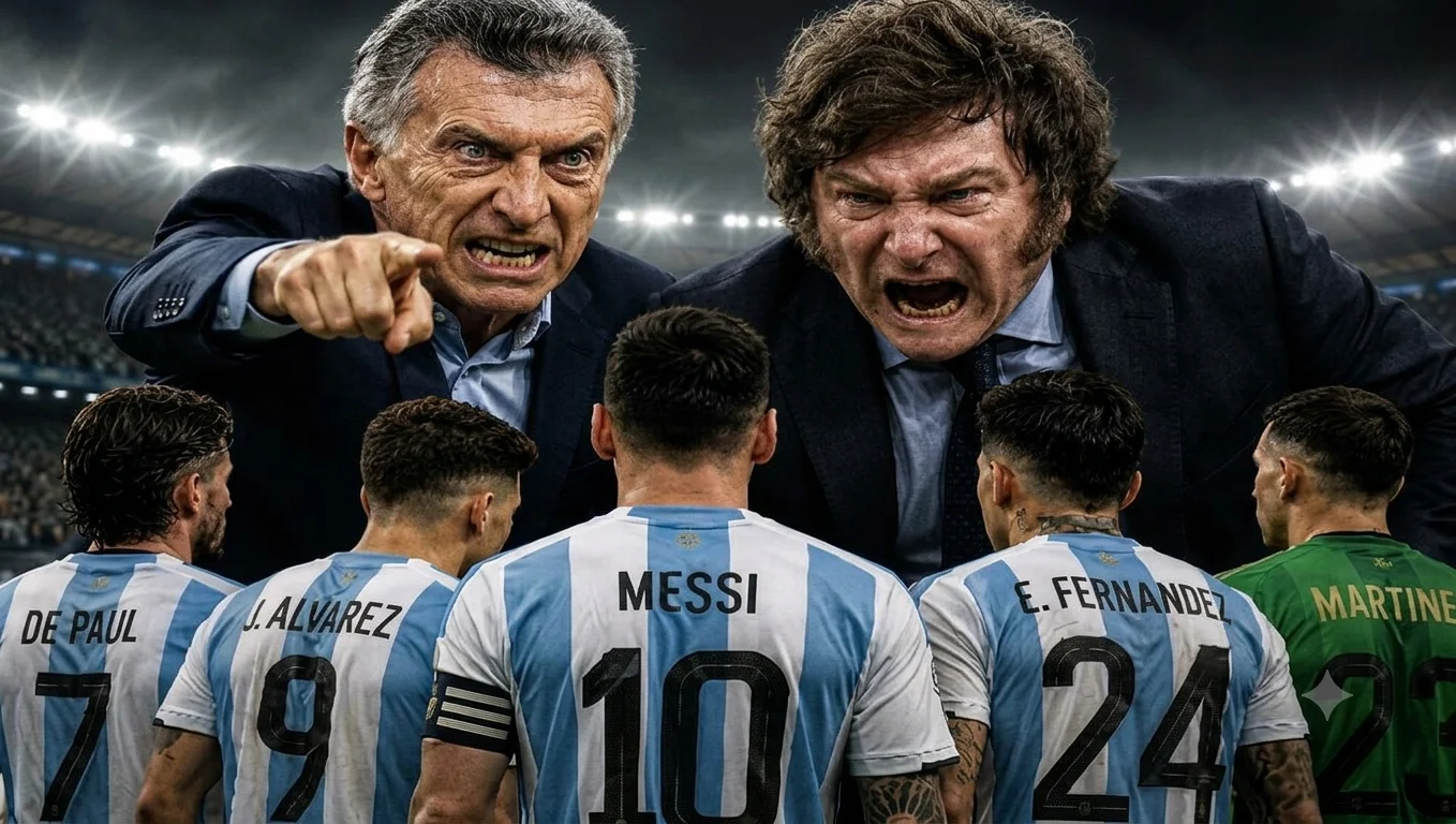 Mauricio Macri y Javier Gerardo Milei enfurecidos con la Selección Argentina de Fútbol.