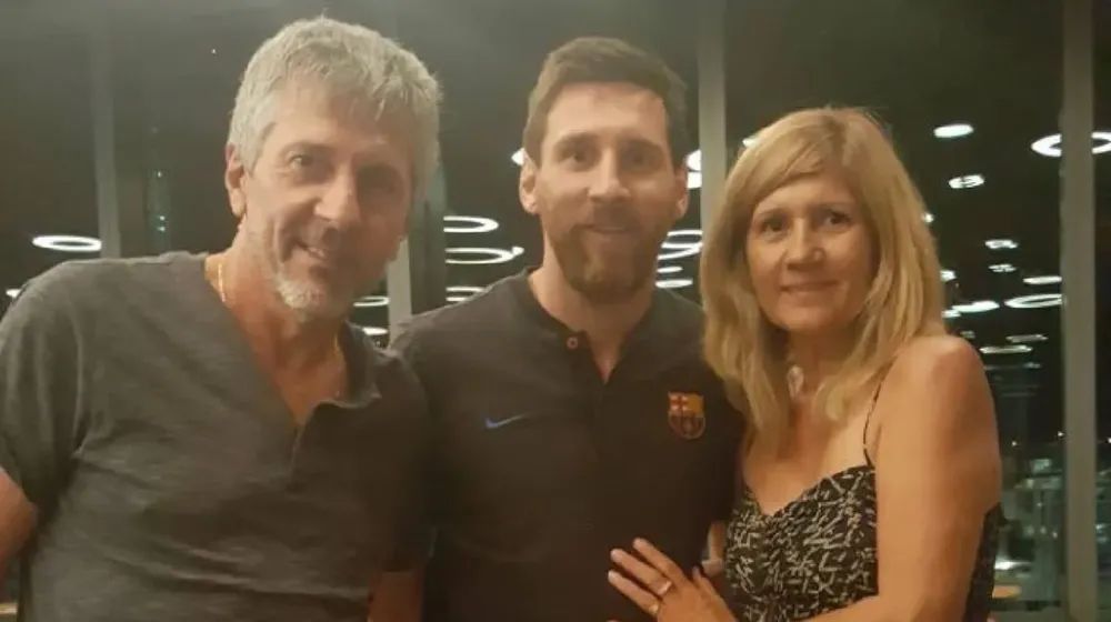 ♰ Jorge Horacio Messi, Lionel Andrés Messi Cuccittini y Celia María Cuccittini.