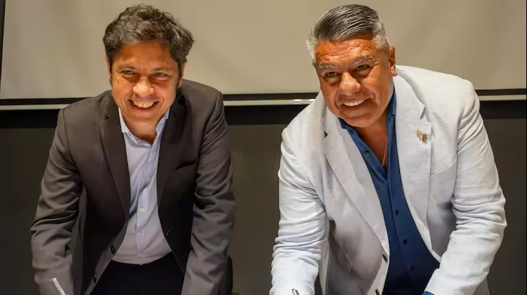 Axel Kicillof y Claudio Fabián "Chiqui" Tapia.