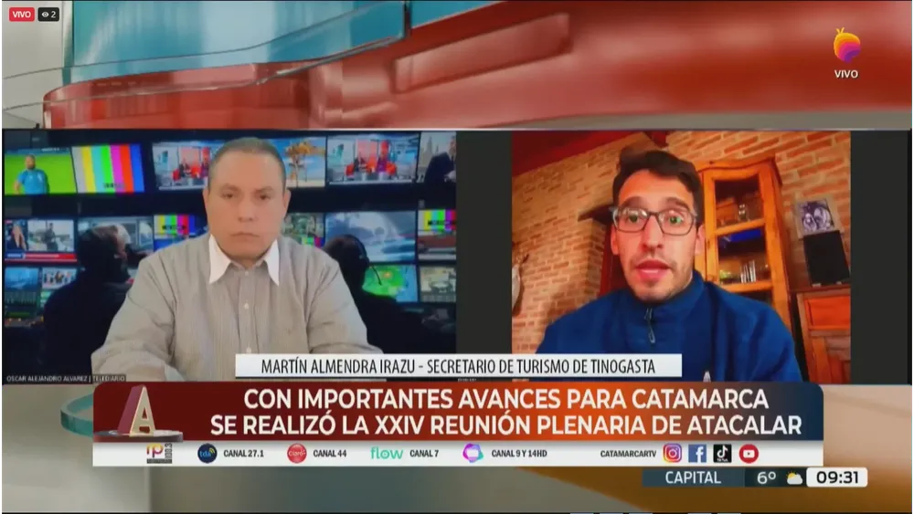 Tirso Martín Almendra Irázu en Canal 7 TV PÚBLICA CATAMARCA.