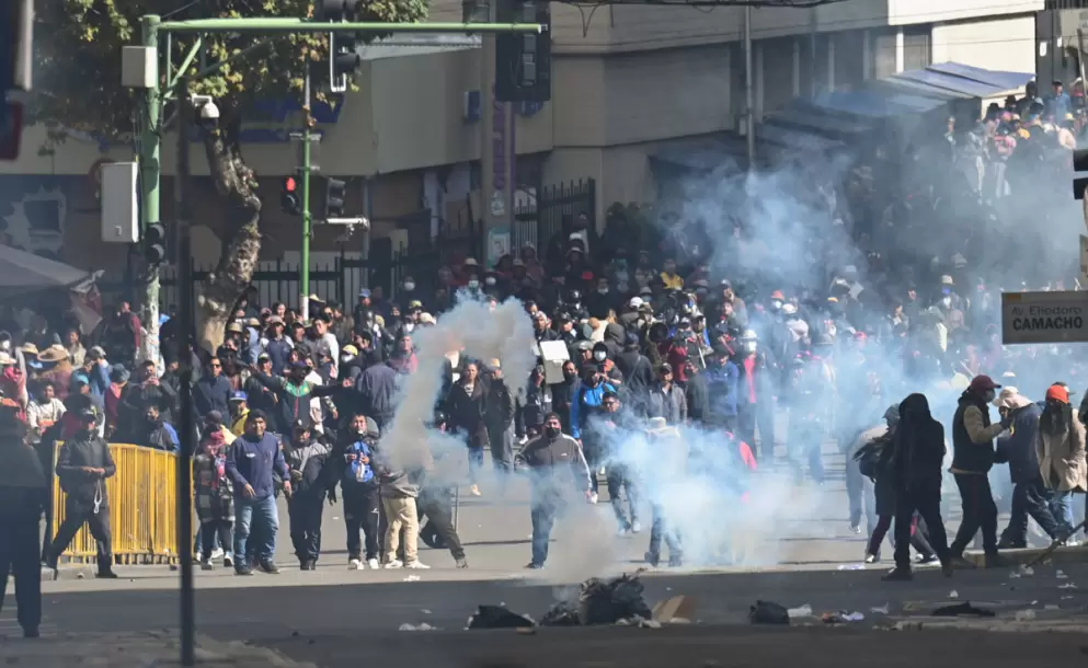 Represión en Bolivia.