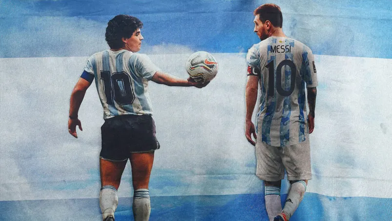 Diego Armando Maradona y Lionel Andrés Messi Cuccittini.
