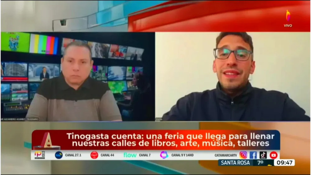 Tirso Martín Almendra Irázu en Canal 7 TV Pública Catamarca. 