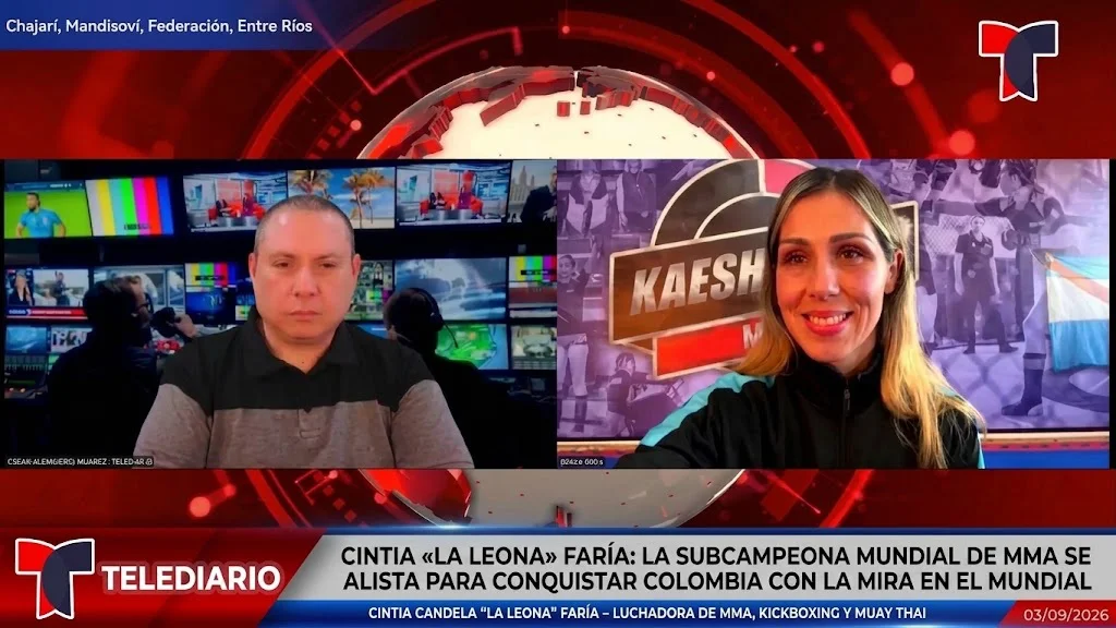 Cintia Candela «La Leona» Faría en TELEDIARIO Argentina.