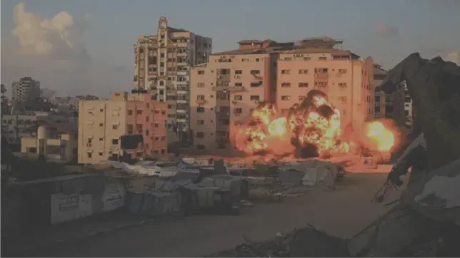 Estado terrorista y genocida de Israel ataca la ciudad de Gaza.