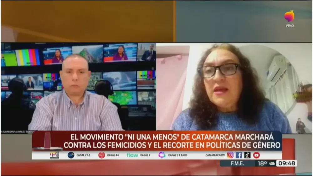 Silvia Leonor Barrientos en CANAL 7 TV PÚBLICA CATAMARCA. 