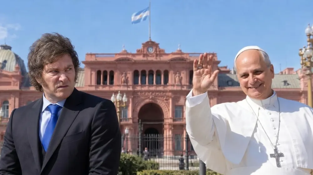 Javuer Gerardo Milei / Su Santidad el papa León XIV.