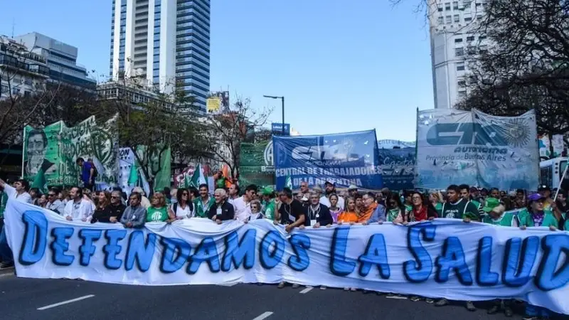 Trabajadores del Hospital Garrahan. 