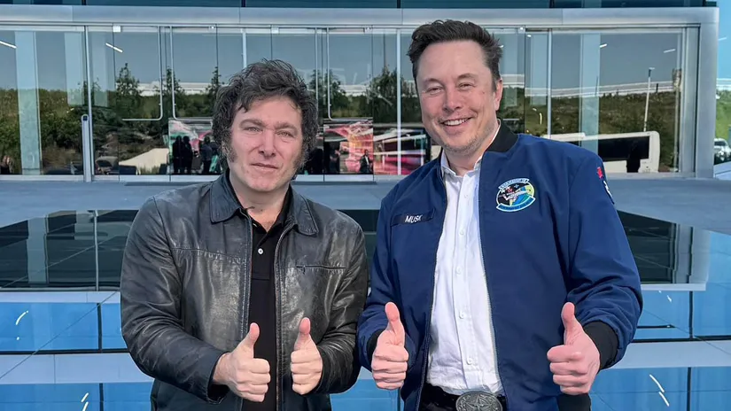 Javier Gerardo Milei y Elon Reeve Musk.