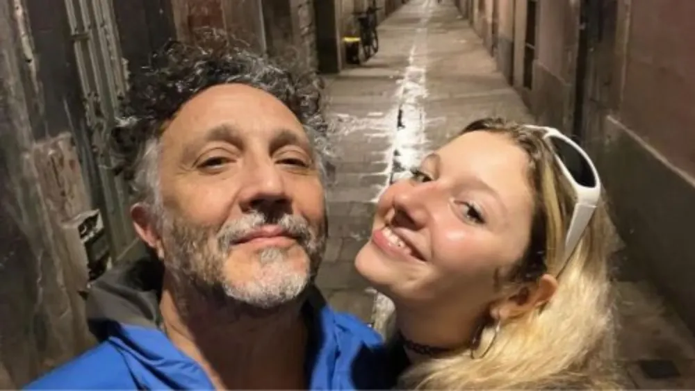 Rodolfo "Fito" Páez y su hija Margarita Páez. 