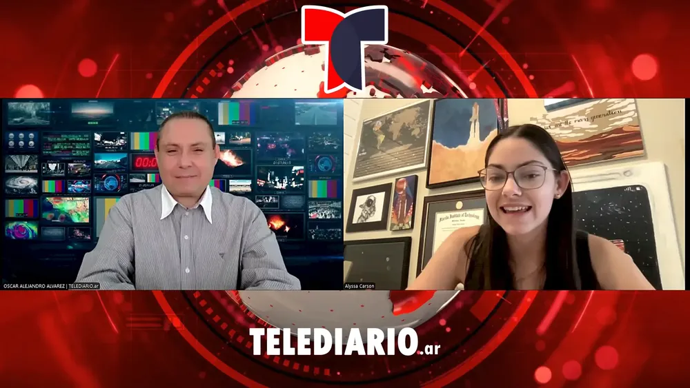 Alyssa Carson en Telediario, en EXCLUSIVA con Oscar Alejandro Alvarez. 