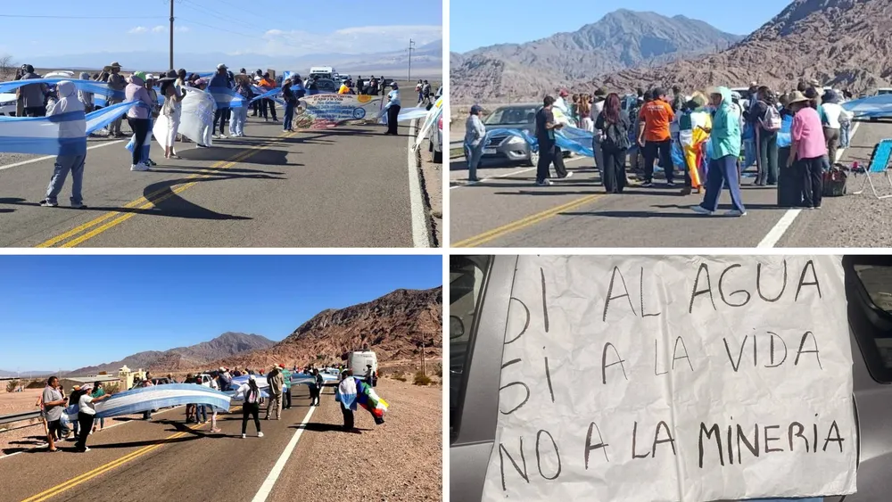 Corte de ruta Río La Troya. 