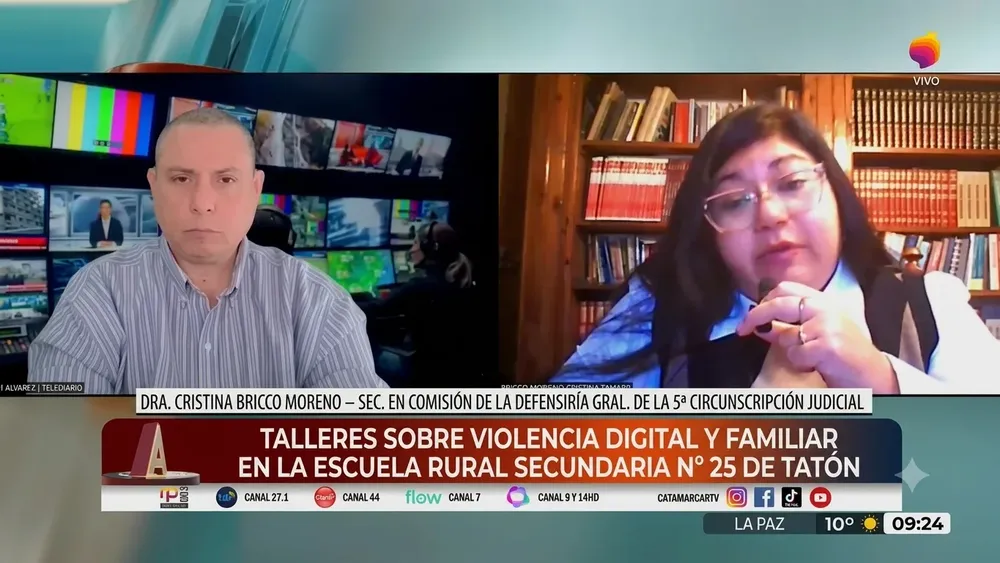 Cristina Tamara Bricco Moreno en Canal 7 TV PÚBLICA CATAMARCA. 