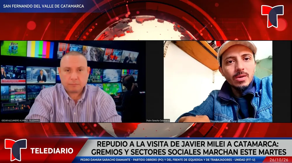 Pedro Damián Saracho Diamante en TELEDIARIO Argentina