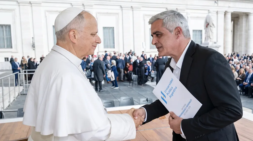 Papa León XIV y Franco Bartolacci.