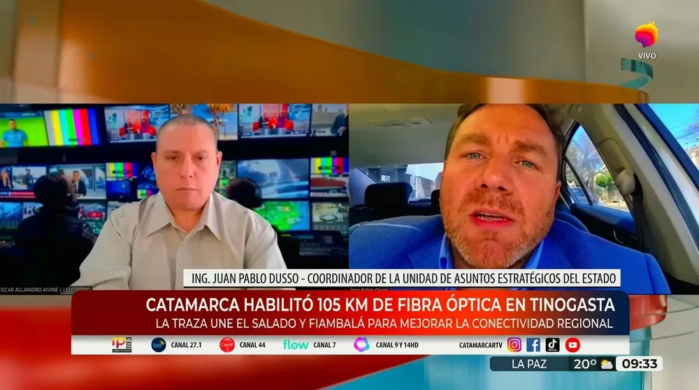 Juan Pablo Dusso en Canal 7 TV Pública Catamarca.