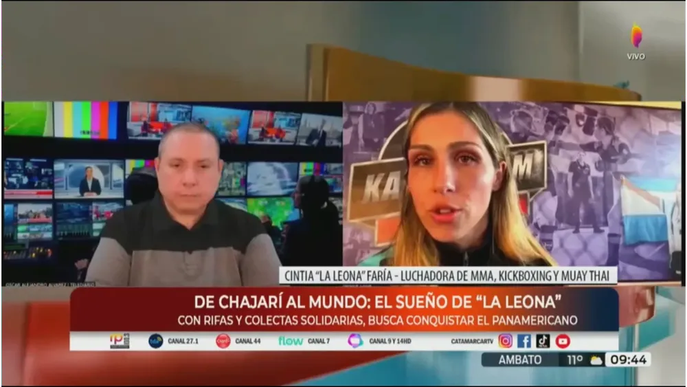 Cintia Candela «La Leona» Faría en Canal 7 TV PÚBLICA CATAMARCA.