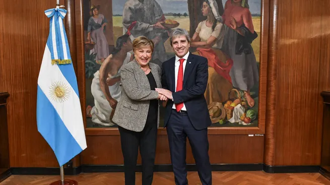 Kristalina Ivanova Gueorguíeva-Kinova y Luis Andrés Caputo.