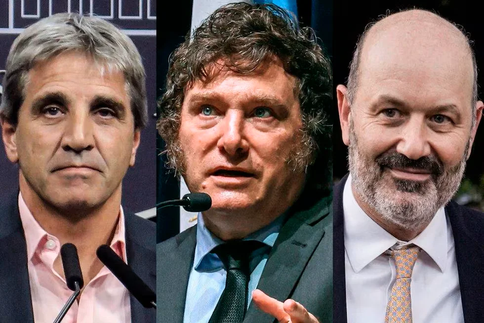 Luis Andrés Caputo / Javier Gerardo Milei / Federico Adolfo Sturzenegger.