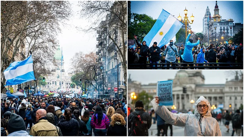 Protestas por la Ley de Tierras.