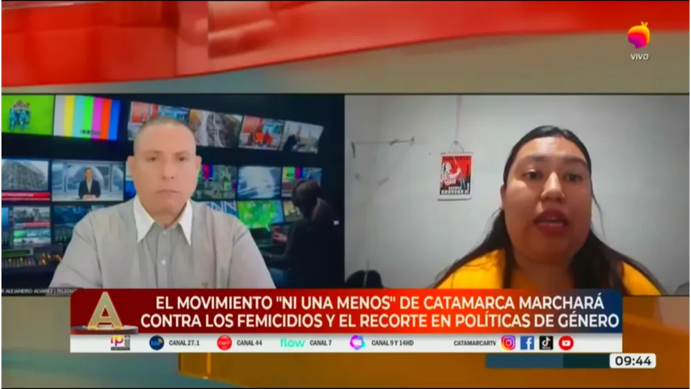 Dayana Abigail Yapura en CANAL 7 TV PÚBLICA CATAMARCA.