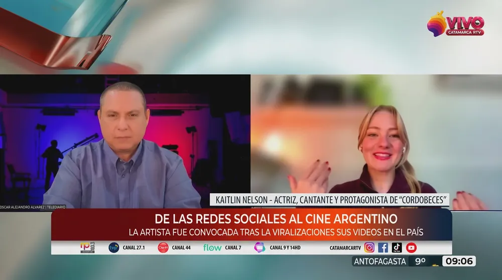 Kaitlin Nelson en Canal 7 TV PÚBLICA CATAMARCA.