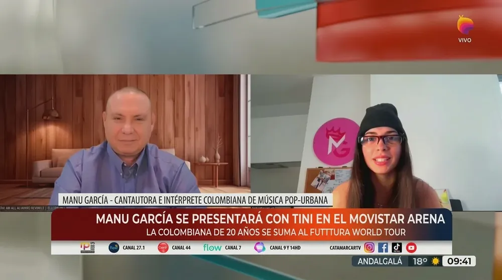 Manu García en Canal TV PÚBLICA CATAMARCA.