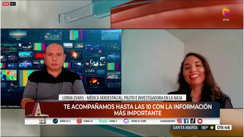 Lorna Evans en la TV PÚBLICA CATAMARCA. 