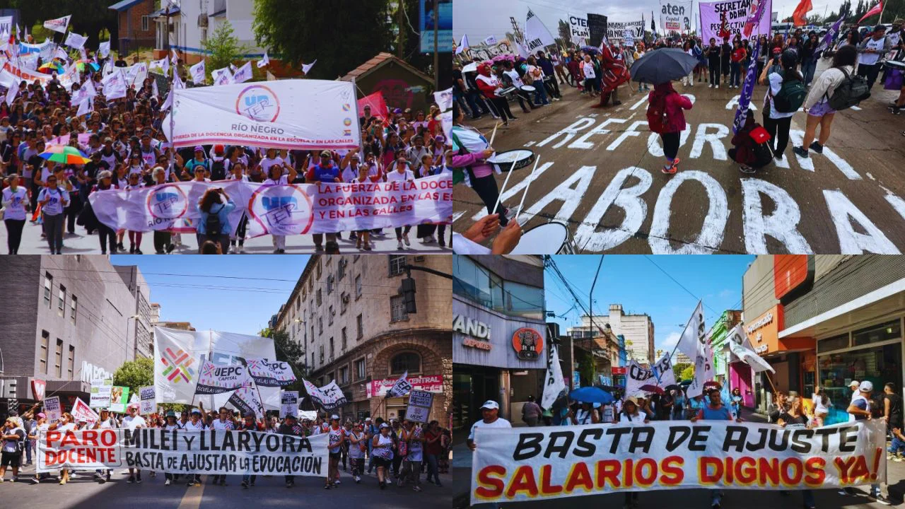 Protestas y movilizaciones contra el régimen de Milei y gobernadores "amigos" del régimen.