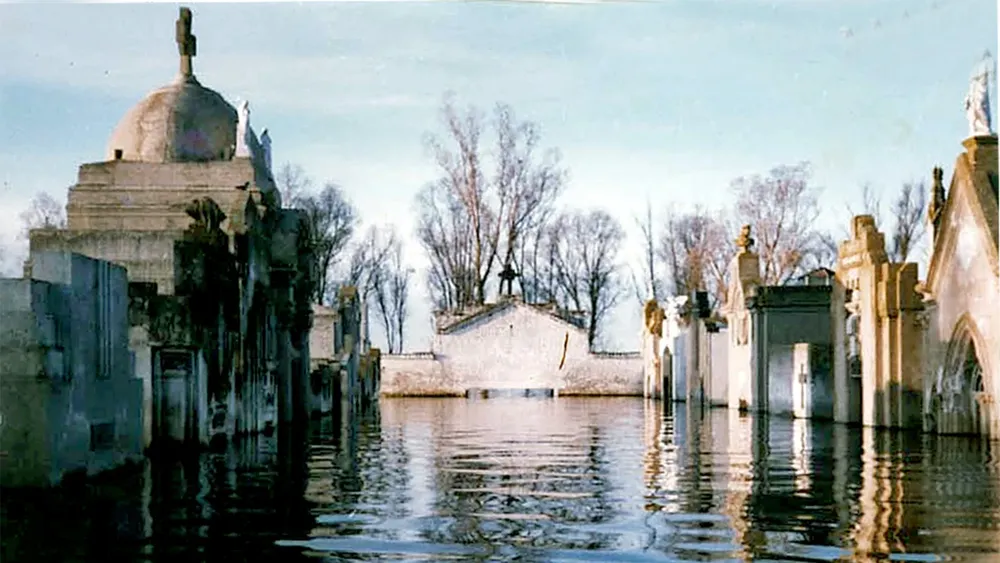 Cementerio inundado (Imágen ilustrativa).