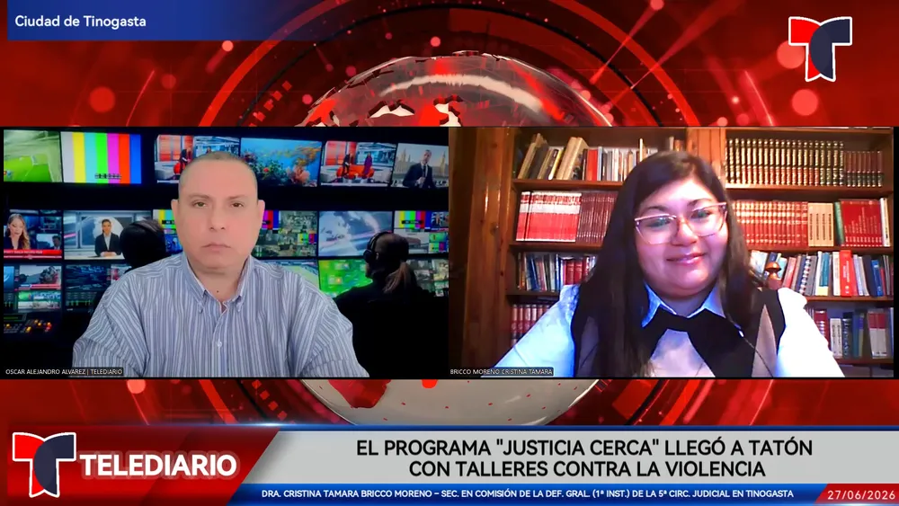 Cristina Tamara Bricco Moreno en TELEDIARIO. 