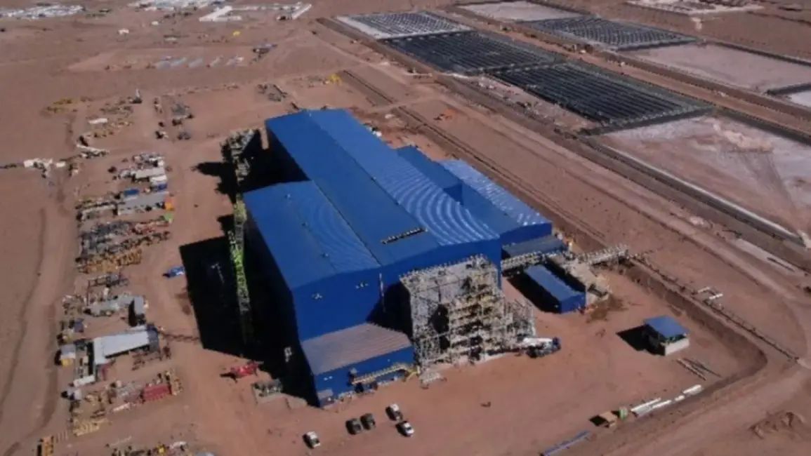 Planta de producción de litio de Posco en El Salar del Hombre Muerto. 