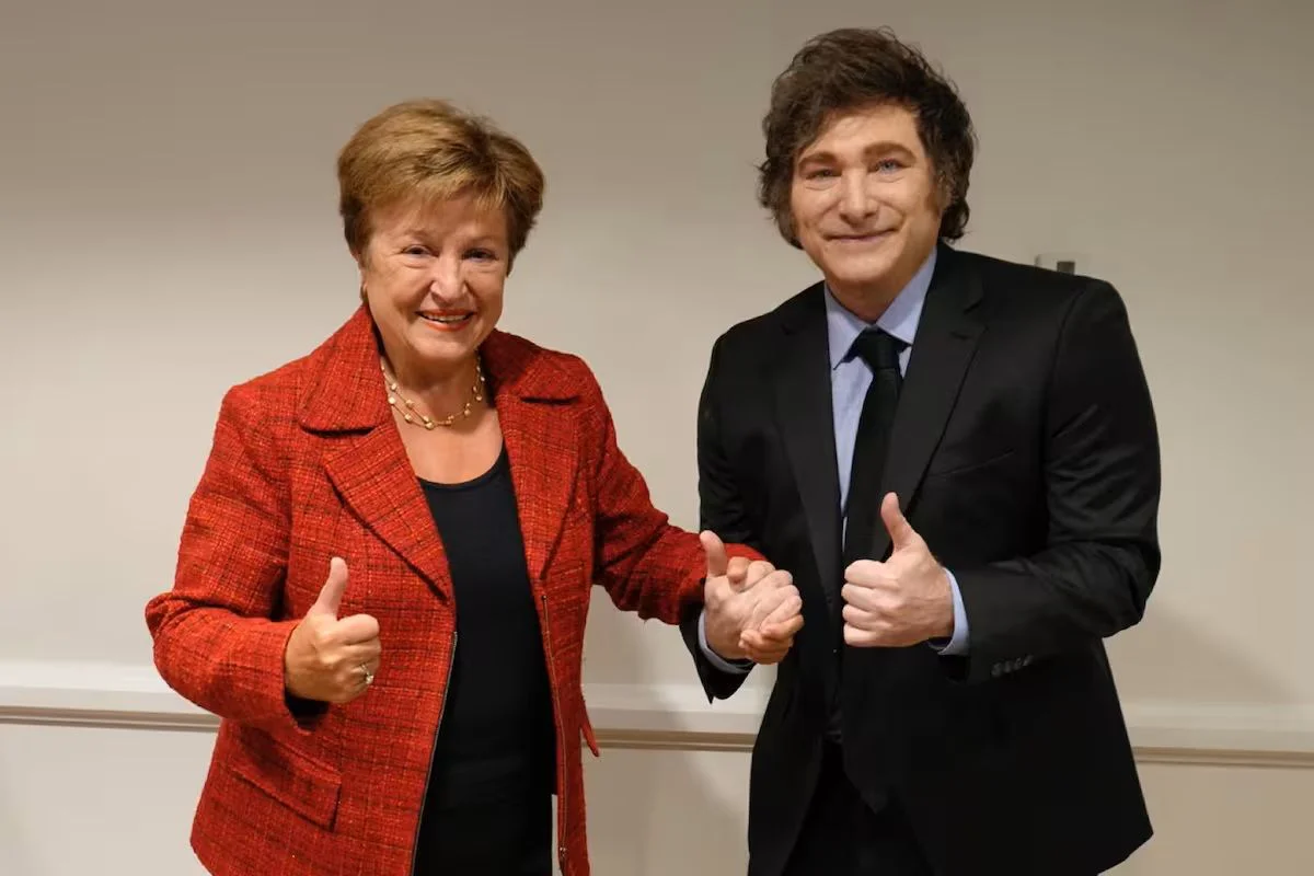  Kristalina Georgieva y Javier Gerardo Milei.