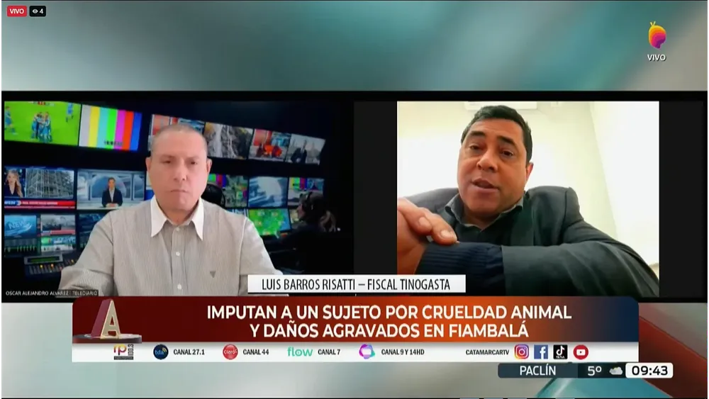 Luis Jorge del Valle Barros Risatti en CANAL 7 TV PÚBLICA CATAMARCA.